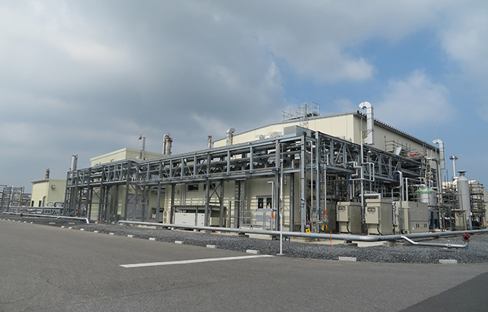 Exterior of the building of verification facility for commercial production