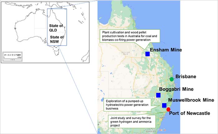 Location of the Idemitsu Group’s mines in Australia and commitment to low-carbon and decarbonization businesses