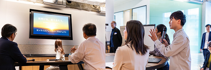 戦略部メンバーを鼓舞