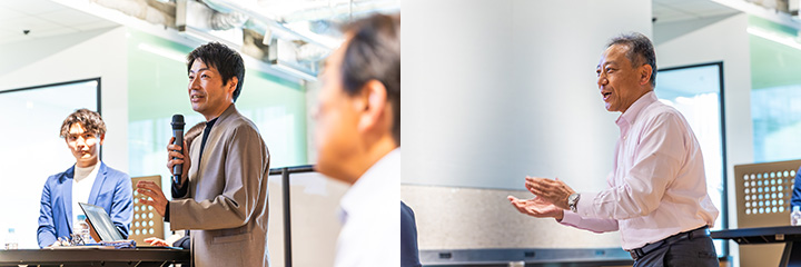 コメントをする酒井社長