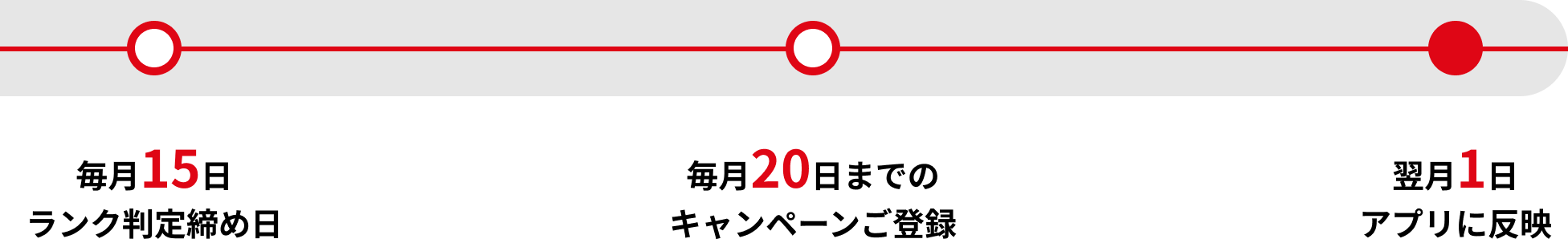 Rank determination deadline is the 15th of each month. Campaign registrations must be completed by the 20th of each month and reflected in the app on the 1st of the following month.