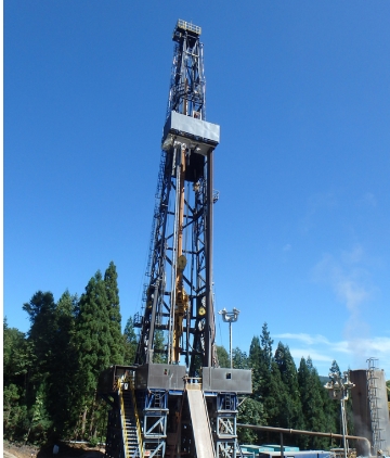 Oyasu area exploration well drilling rig