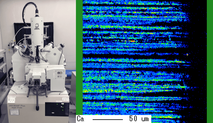 Example of elemental mapping using EPMA