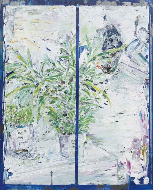 Mamoru Hirata “[Window] My IKEA painting work (two plants and a pot)”