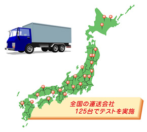 全国の運送会社125台でテストを実施