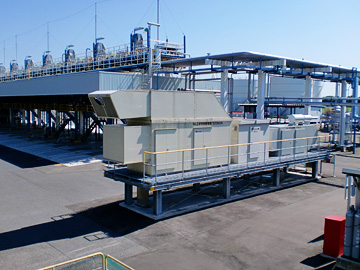 油槽所に設置された自家用発電機