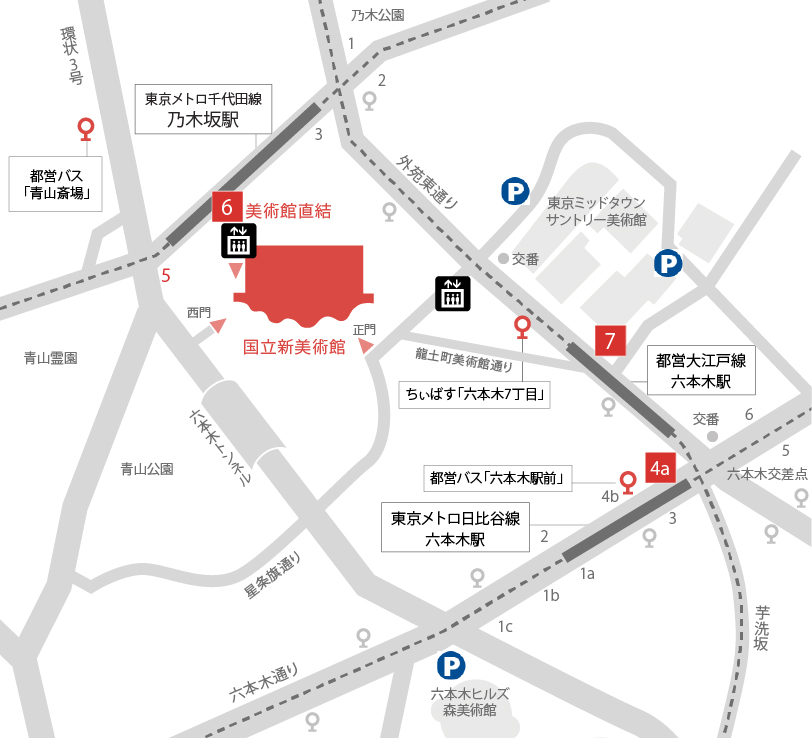 国立新美術館地図