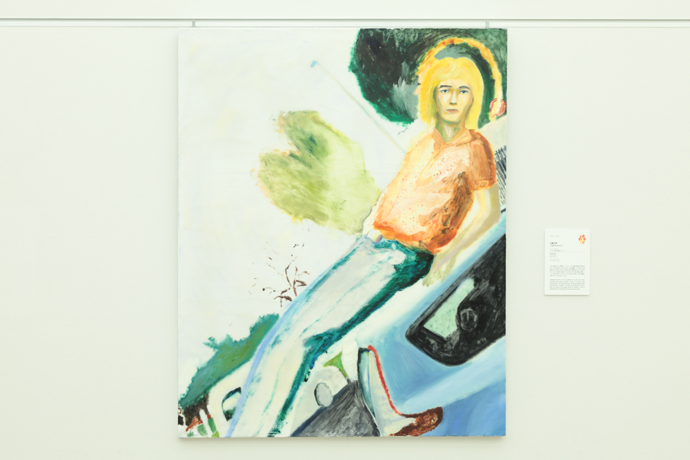 「Self Portrait I」（2018）油彩・接着剤・キャンバス／162×130cm