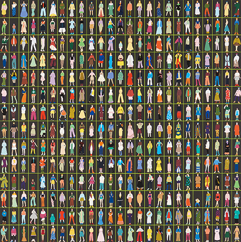 シェル美術賞2019 オーディエンス賞 378人の様々な装いを描いた 井口麻未氏 今日の装い に決定 ニュースリリース 出光興産