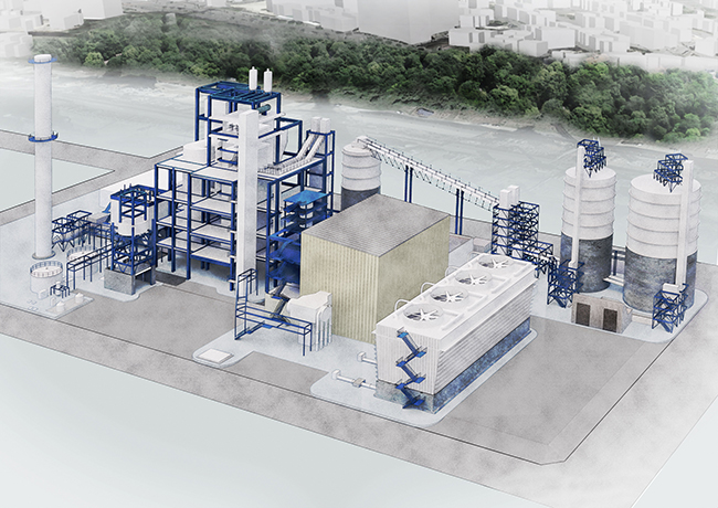 徳山バイオマス発電所 完成予想図