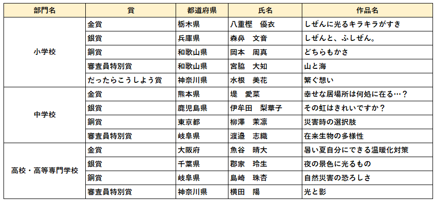 上位入賞者(個人)