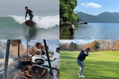 海辺やキャンプ場などレジャーのイメージ画像