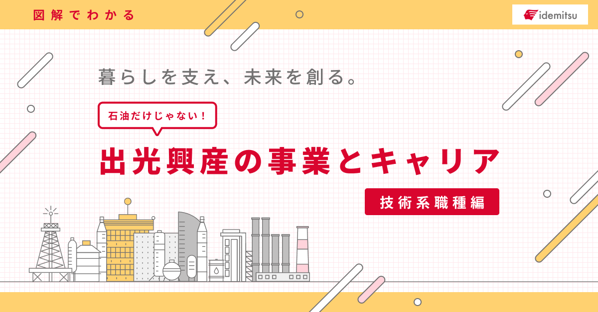 【図解でわかる】暮らしを支え、未来を創る。出光興産の事業とキャリア 技術系職種編