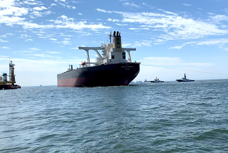 愛知事業所における大型タンカー緊急離桟訓練（2019年9月）